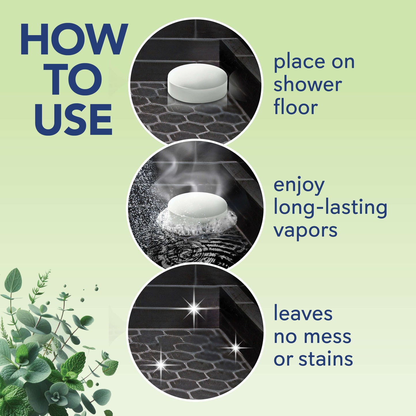 Vapor Shower Tablets Mint & Eucalyptus (12 Count)