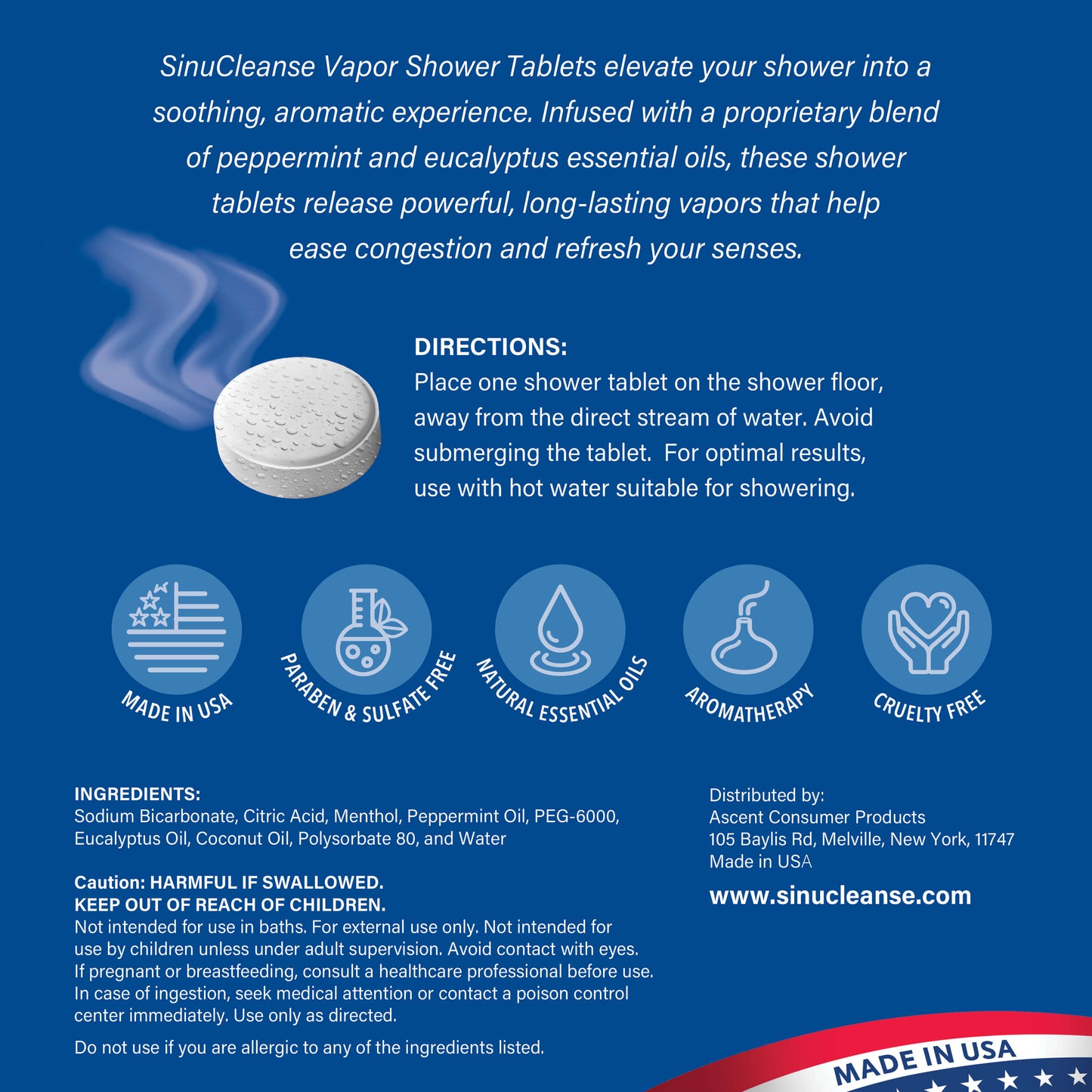 Vapor Shower Tablets Mint & Eucalyptus (12 Count)