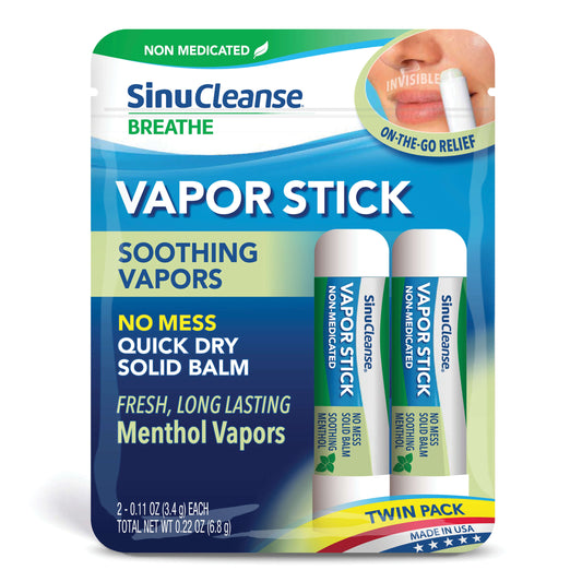 Vapor Stick, Solid Balm Travel Size 0.11 Oz (Twin Pack)