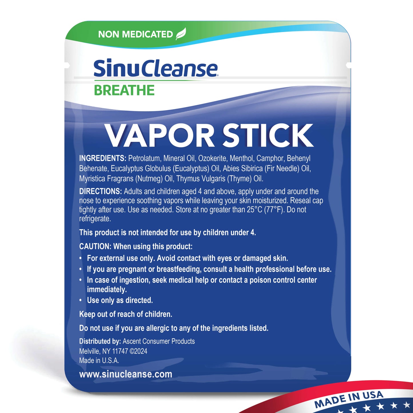 Vapor Stick, Solid Balm Travel Size 0.11 Oz (Twin Pack)