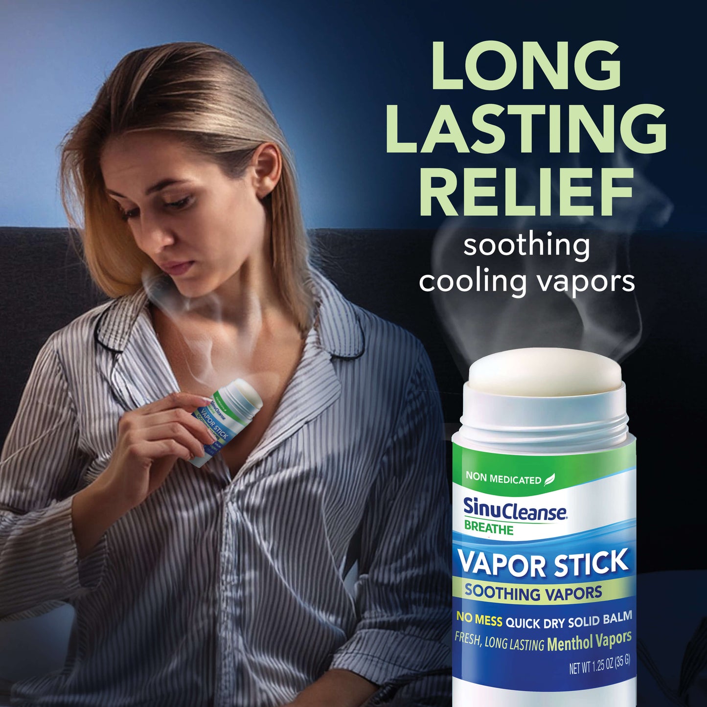 Vapor Stick, Solid Balm Family Size 1.25 Oz (Twin Pack)