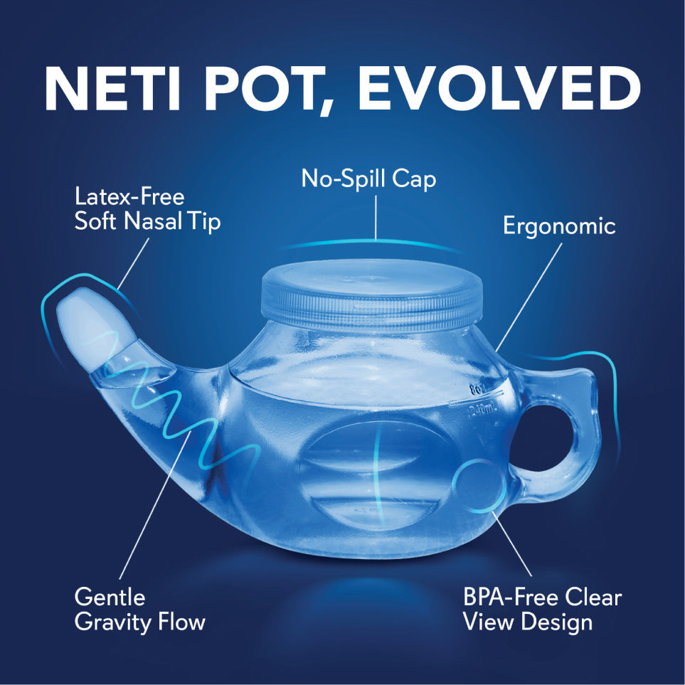 Soft Tip Neti Pot Nasal Wash System