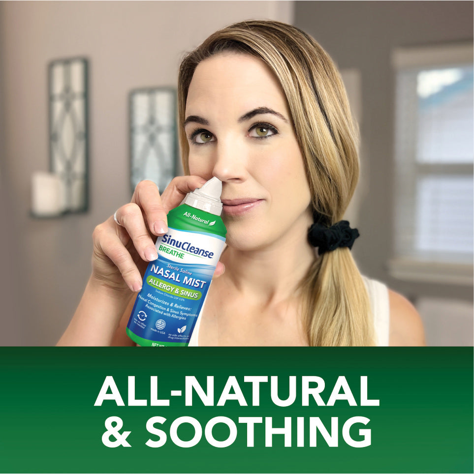 SinuCleanse Allergy & Sinus Sterile Saline Nasal Mist - Soothes ...