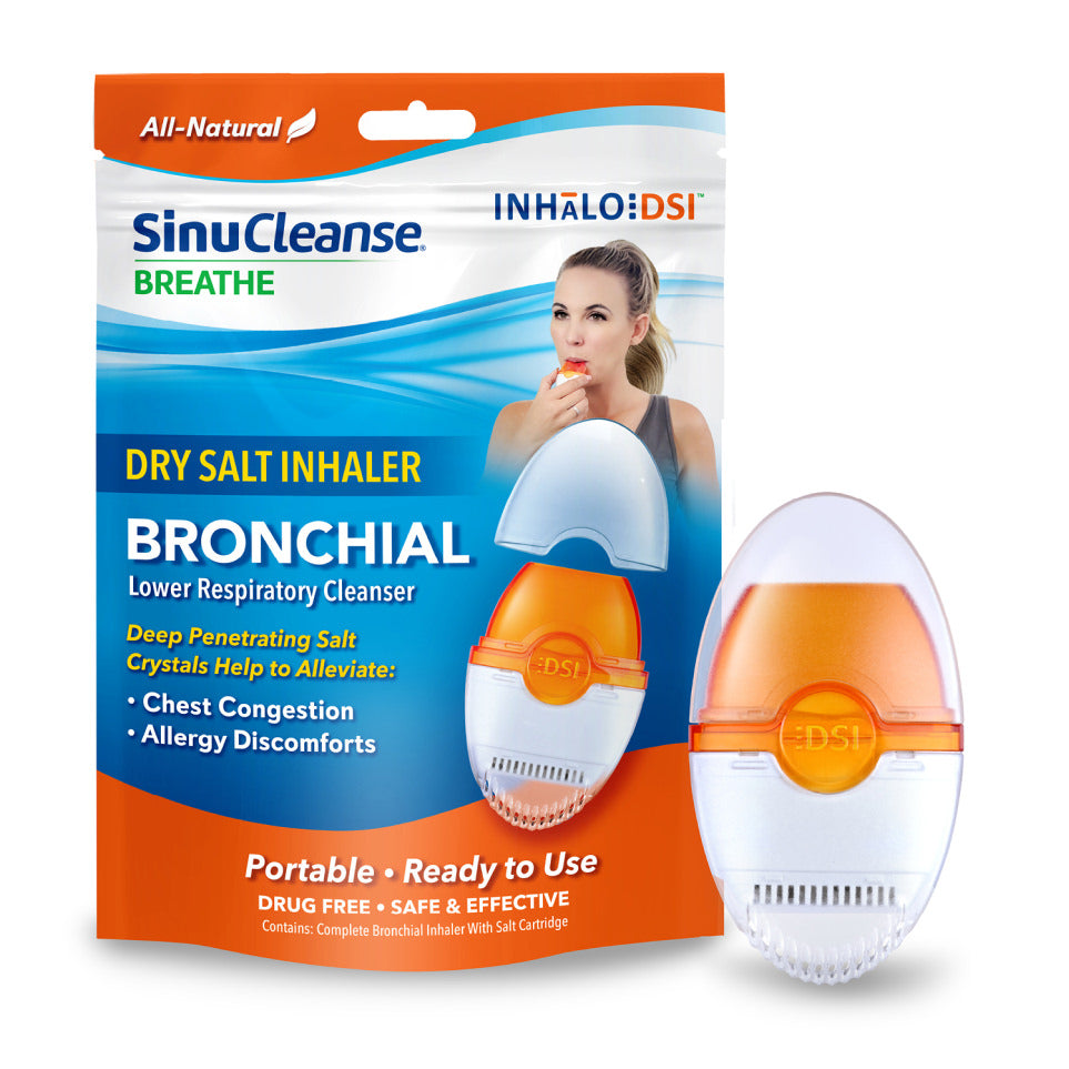 Bronchitis Inhaler Machine SinuCleanse Dry Salt Bronchial Inhaler - Natural Respiratory Care Solution